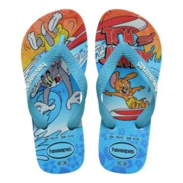 Imagem de Havaianas Top Warner, Chinelo Infantil Tom e Jerry, Azul Marinho, Borracha, Tamanho 27/28