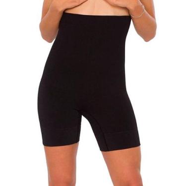 Imagem de Bermuda Dupla Cintura Alta Plié 50087 Control - Sem Costura, Preto, G