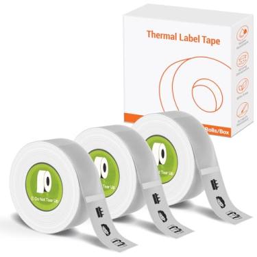 Imagem de Rongta Fita adesiva R5, 14 x 40 mm (0,55 "x1,57"), substituição de fita térmica laminada padrão, para escritório doméstico e pequenas empresas, 180 etiquetas/rolo (transparente, 3 rolos)