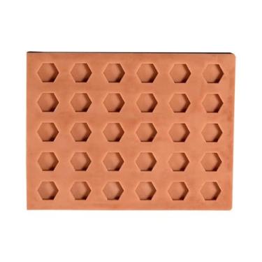Imagem de Nishiyuenyi Mesa de areia para artesanato de silicone, modelo de tijolo pequeno, construção em escala, modelo de concreto, fácil de desmoldar, ferramenta de, 30 Tijolos Hexagonais