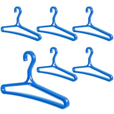 Imagem de FoldTier Pacote com 6 cabides de roupa de mergulho para mergulho e surfe - cabide de roupa seca resistente com design de ombro largo - Plástico PP para secagem e armazenamento (azul)