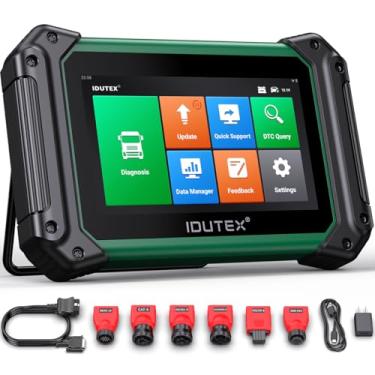 Imagem de TS710 Scanner de caminhão resistente, ferramenta de diagnóstico de semi caminhão diesel 2025 com DPF, ferramenta de escaneamento diesel bidirecional com 42+ redefinições, todos os sistemas HDOBD e