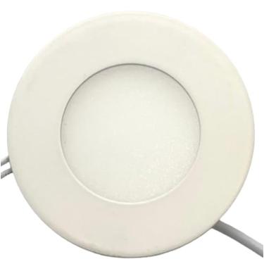 Imagem de Plafon Painel de LED Redondo de Embutir 9cm de diâmetro Bivolt (110/220V)- 3W - 6500k