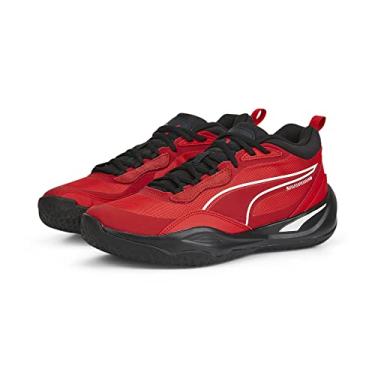 Imagem de PUMA Tênis de basquete unissex Playmaker Pro, vermelho, 34