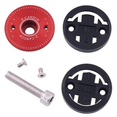 Imagem de UGPLM Suporte para cronômetro de bicicleta, peças de alumínio para ciclismo R530 R330 R310 R100, peças de reposição leves e fáceis de instalar, Vermelho