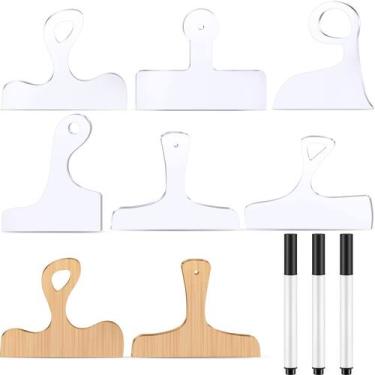 Imagem de Modelo de placa de charcutaria Frienda Acrylic Router 6 unidades