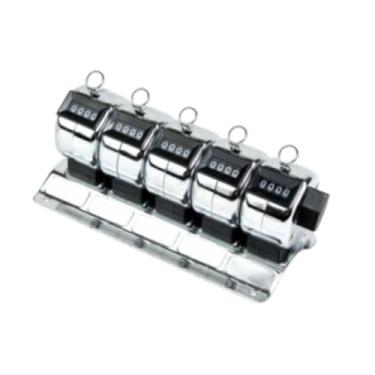 Imagem de YsXoWiui Contador Mecânico Portátil de Mesa de 4 Dígitos com, para Venda de Notas E Contagem de Pessoas, 5 Unidades