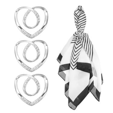 Imagem de PATIKIL Clipe de anel de lenço de seda, camiseta de coração, clipes de gravata, cachecóis, pino, xale, fivelas, moda, metal, roupas, anel, suporte para mulheres, joias, acessórios, presente, Small