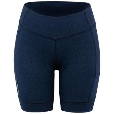 Imagem de Louis Garneau Short feminino com textura de sensor de ajuste 7,5, noite escura, grande