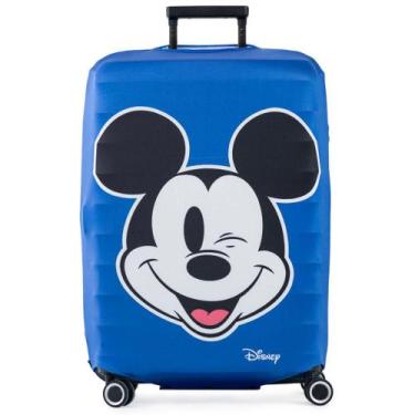 Imagem de Capa para Mala Big Face Mickey Grande Azul - Bagaggio, G