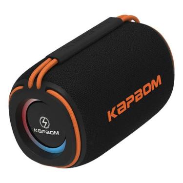 Imagem de Caixa de Som Bluetooth Portátil, 30W, IPX6 Resistente à Água, Bateria Recarregável, LED RGB, Preto