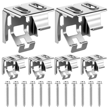 Imagem de Jetec 6 peças de suportes de persiana mini suportes para persianas, com parafusos