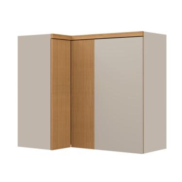 Imagem de Armário Aéreo Canto 3 Portas 90cm Allure Linea Brasil