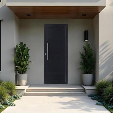 Imagem de Porta de Alumínio Lambri com Puxador 214x96cm Magnum Atlântica