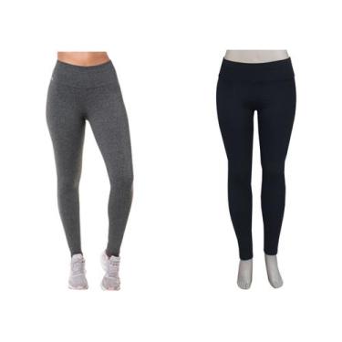 Imagem de Kit Com 2 Calças Legging Felpada Suplex Cintura Média - Wju Jeans, Pre