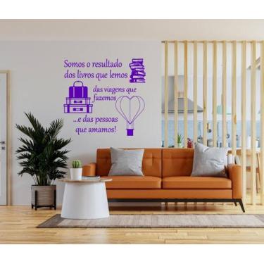 Imagem de Adesivo frase Somos o resultado parede decoração sala, quarto, cozinha