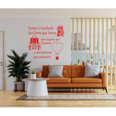 Imagem de Adesivo frase Somos o resultado parede decoração sala, quarto, cozinha