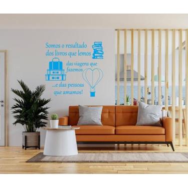 Imagem de Adesivo frase Somos o resultado parede decoração sala, quarto, cozinha