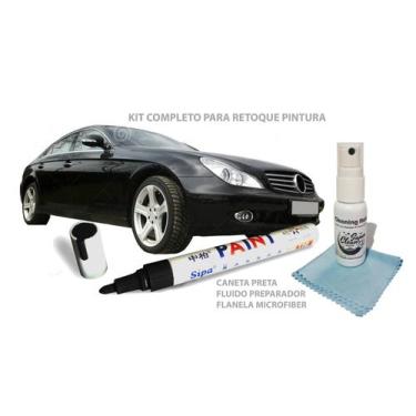 Imagem de Caneta para retoque em riscos tinta automotiva kit completo caneta cor
