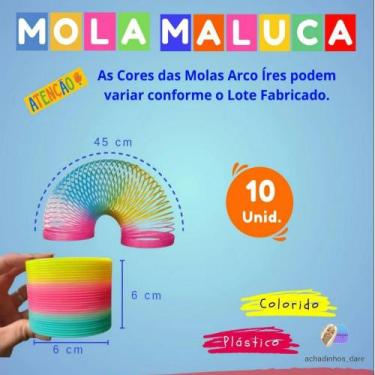 Imagem de kIT 10 Molas Maluca Coloridas Lembrancinhas Festas Brindes Brinquedos 