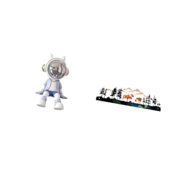 Imagem de Fenteer Escultura de de Veado, Estatueta Nórdica para Estante, Entrada, Sala de Estar, Casa, Jardim, Cerca, Decoração Interna E Externa