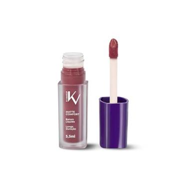Imagem de KV MAKEUP Batom Líquido Matte Comfort Rosa Poente, Longa Duração, 5,5ml