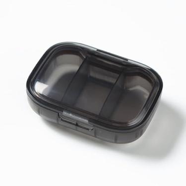 Imagem de Caixa de comprimidos pequena para viagem, bolsa de bolso, recipiente portátil de vitaminas e armazenamento de suplementos