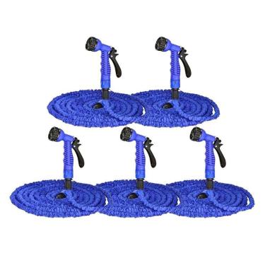 Imagem de Kit 5 Mangueiras Magica 15m Esguicho E Conectores - Fixxar