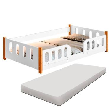 Imagem de Cama Montessoriana Com Colchão Infantil Branco Melissa