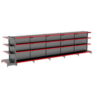 Imagem de Gondola Centro 142 Amapa Flex Kit 5 Metros 1 Ponta Preto Pe V - Amapá