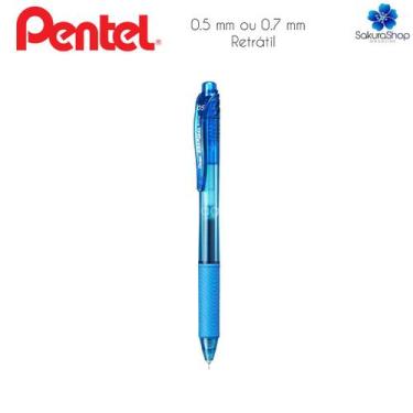 Imagem de Caneta Gel PENTEL Energel X RT Retrátil 0.5mm e 0.7mm Seca Rápido, 0.5