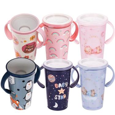 Imagem de Copo Infantil Antivazamento 360º Transição com Tampa e Alça 280 ml Pla