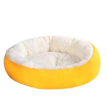 Imagem de Pets Sherpa para Cães e Gatos Macia 50x50 cm Quente Confortável Cama Pet Com Pelinho(AMARELO)