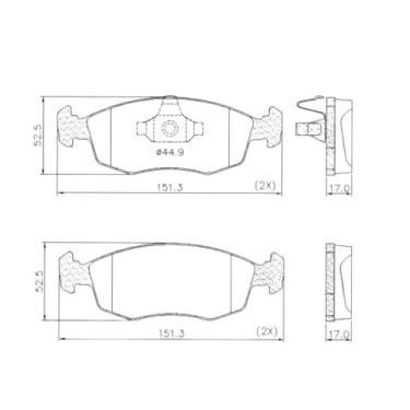 Imagem de Kit Pastilha Freio Strada 2020 a 2023 Teves Dianteira