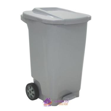 Imagem de Lixeira Tramontina T-force 100 L Cinza Com Rodas Tramontina