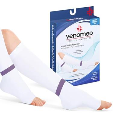 Imagem de VENOMED, MEIAS ANTITROMBO 15 a 21MMHG PRÉ E PÓS CIRÚRGICA 3/4 VENOMED TAMANHO:XGG;COR:BRANCA