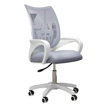 Imagem de Cadeira de escritório cadeira giratória de malha cadeira de escritório cadeira executiva ergonômica com encosto baixo cadeira giratória para computador cadeira de jogo cadeira de trabalho (cor: cinza
