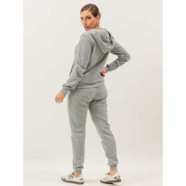 Imagem de Roupa de Frio Conjunto Moletom Calça Blusa Agasalho Abrigo Manga comprida-Feminino