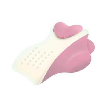 Imagem de KiBcsLic Almofada para Apoio de Pernas E Pescoço com Design Ergonômico para Sentar, Rosa