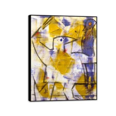 Imagem de Pôster Max Ernst The Bird School Sign Reproduções de pinturas famosas Surrealismo Wall Art Canvas Max Ernst Decoração de parede para presentes de sala de estar 65 x 50 cm (66 x 48 cm) moldura preta