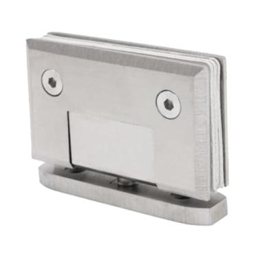 Imagem de Fxzqgnh Dobradiça para Porta de Box de Chuveiro com Vidro de 8 Mm a 12 Mm, Posicionamento de 90 Graus, Leve, para Armários E Vitrines, Hipotenusa Escovada, Tamanho real