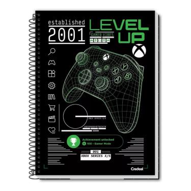 Imagem de Caderno Espiral Capa Dura Universitário A4 Xbox 80 Folhas Credeal Estampa 6