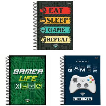 Imagem de Caderno Espiral Capa Dura Universitário Player 1 80 Folhas Jandaia Estampa 4