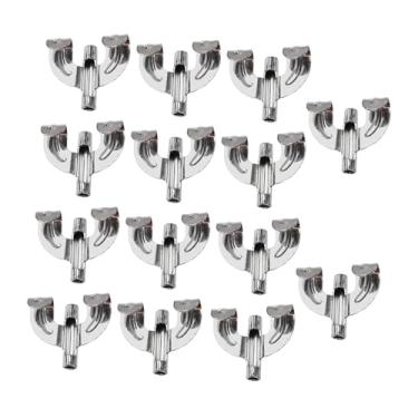 Imagem de menolana Conjunto de 14 ganchos de fixação para bumbo, peças de reposição resistentes e robustas para reparo de instrumentos de percussão.