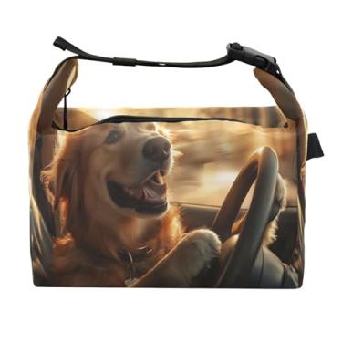 Imagem de STAYTOP Lancheira de cachorro dirigindo no carro com fivela, lancheira isolada para meninos e meninas, lancheira térmica para trabalho escolar