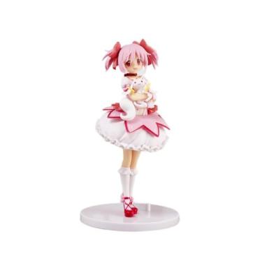 Imagem de JXGZHNYL Estátua Puella Magi Madoka Magica, decoração de bolo, ornamentos de mesa Kaname Madoka