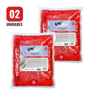 Imagem de Kit 2 Refil Sabonete Espuma 600ml Romã e Maçã Up Hand Bag s/Válvula