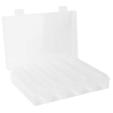 Imagem de HEEPDD Caixa de Armazenamento de Moedas Transparente Com Almofadas de EVA, Organize 100 Cápsulas de Moedas Redondas de 30 Mm para Colecionadores Caixa de Armazenamento de Transparente Com Almofadas