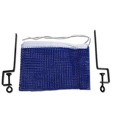 Imagem de Rede Universal de Tênis Mesa para Substituição Suprimentos Esportivos Malha Pingpong Portátil e Plegável com 2 Suportes Ferro Academia