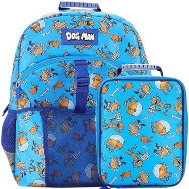 Imagem de Bioworld Dog Man Conjunto de 2 peças de mochila e almoço premium juvenil 40,6 cm para meninos e meninas